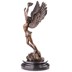 Angyal fáklyával - bronz szobor márványtalpon képe